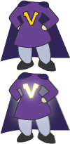 A super girl with a cape on